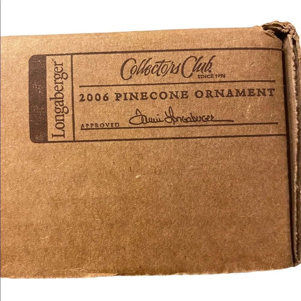 Longaberger Collectors Club 2006 Pinecone Ornament with Original Box - Picture 3 of 7